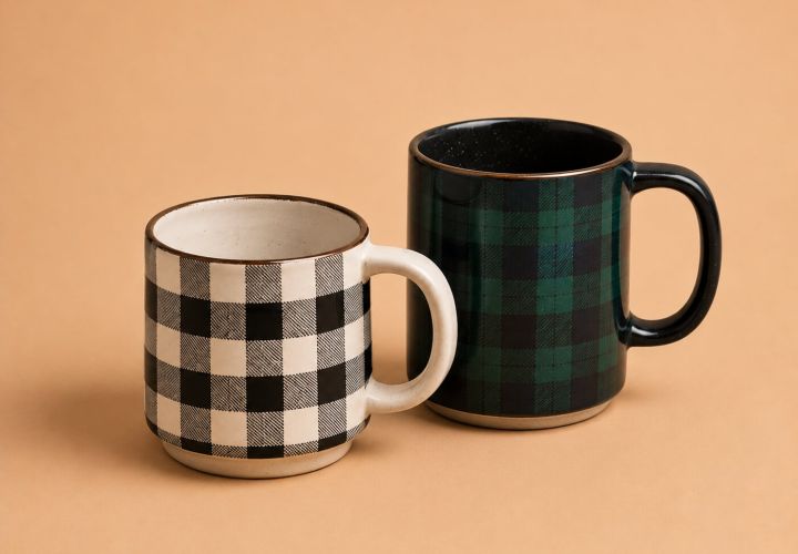 Plaid mugs